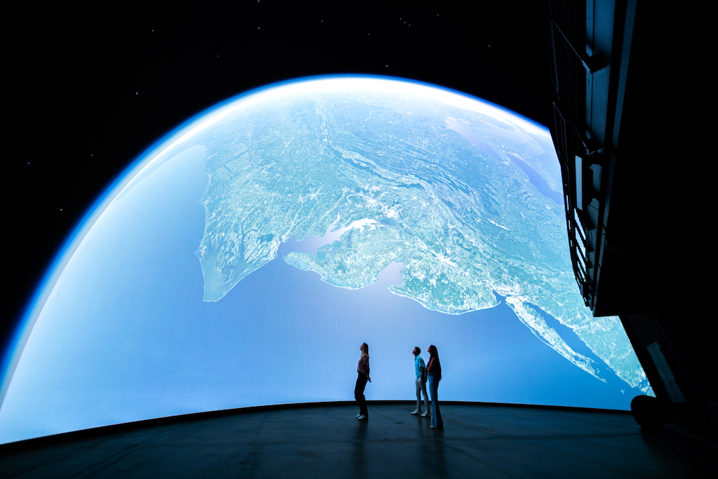 The dome planet earth projection