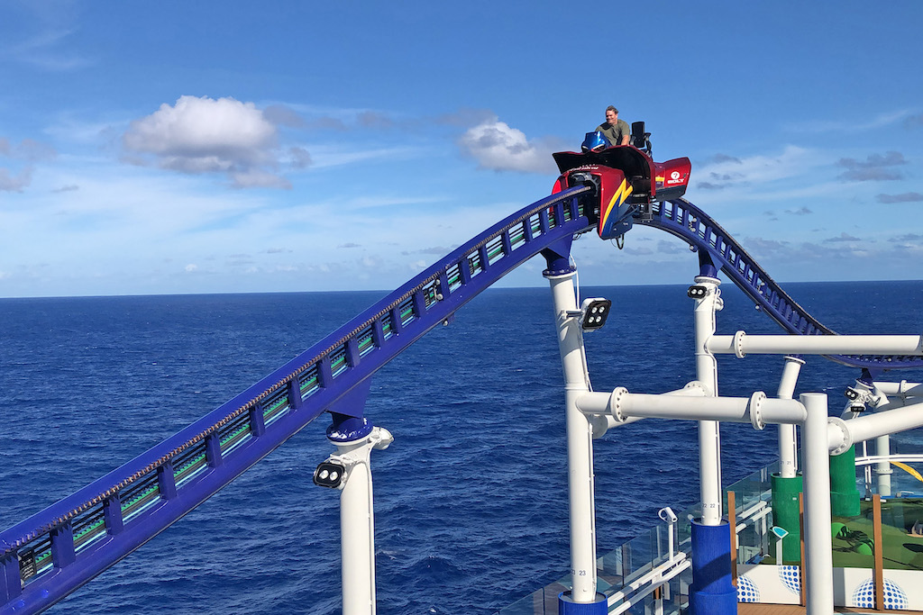 Spike Bolt coaster over water