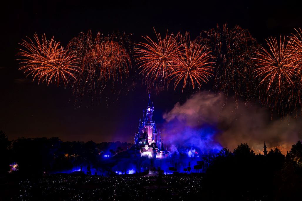 The Bastille Day Fireworks - fireworks over castle