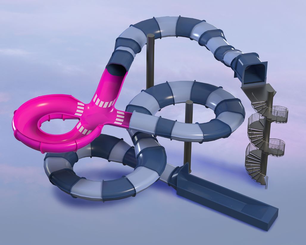 Wiegand Xslide concept art - blue and pink