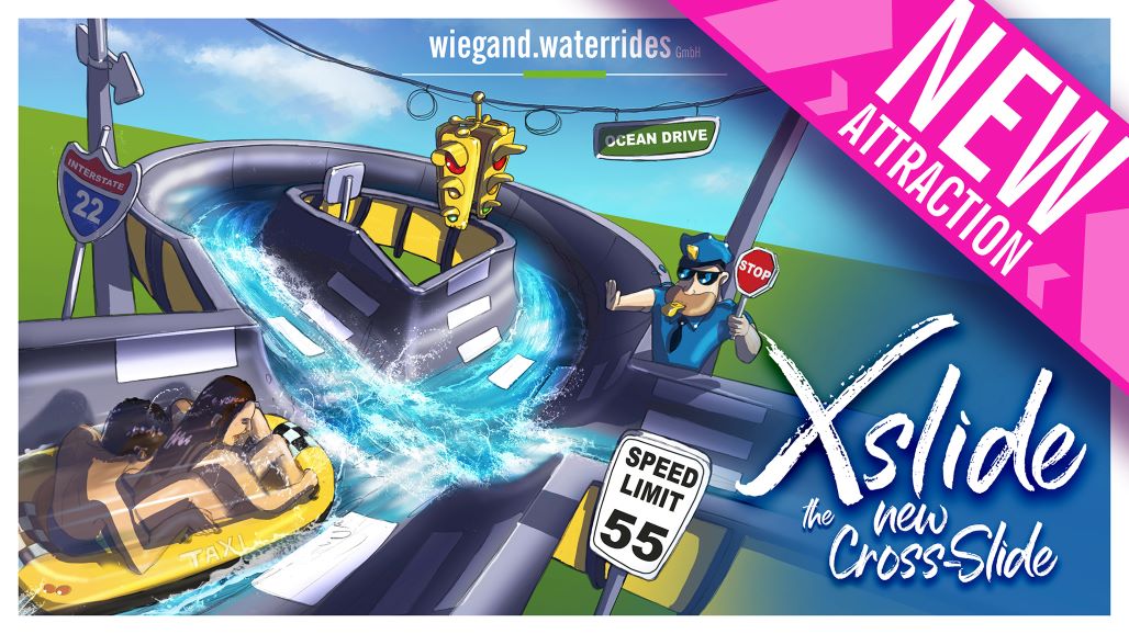 Wiegand Xslide concept art new attraction with riders