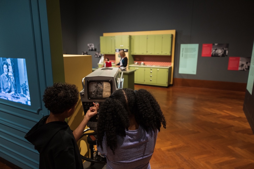 Julia Child Exhibit filming interactive