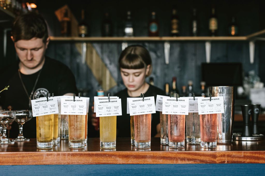 Sensorium - cocktails on the bar